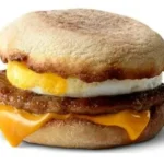 McDonald’s Sausage McMuffin with Egg breakfast sandwich.