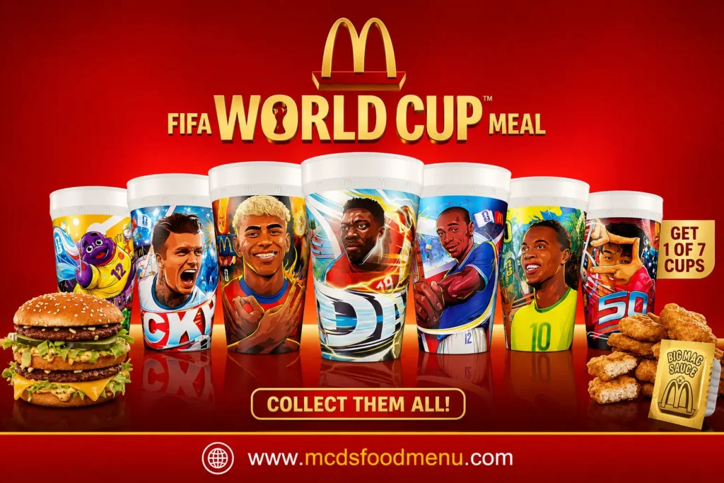 McDonald's Menu With Prices - Updated July 2026 FIFA World Cup collectibles